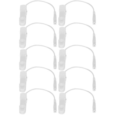 10 stk. 2,0 mm Øreclips Elektrode Ledning Tilslutningskabel til Digital TENS Massage Maskine (LGL)