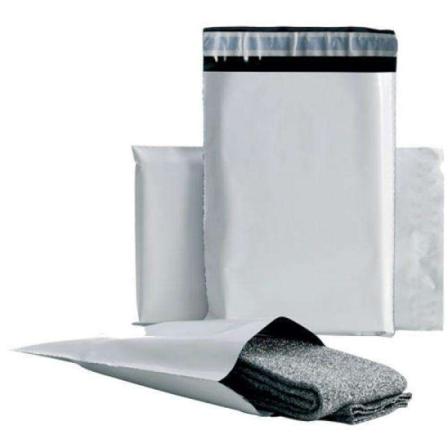 30 kpl Valkoinen verkkokauppalaukku - Kirjekassi - 25 x 35 cm White