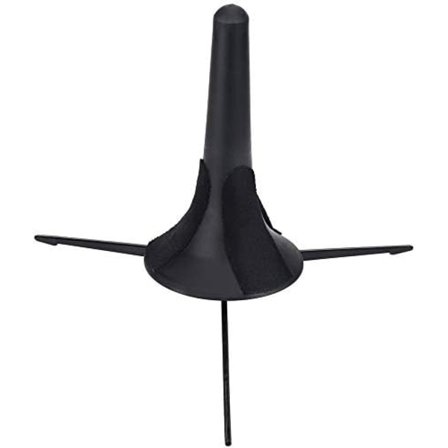 Svart bärbar trumpetstativ i metall