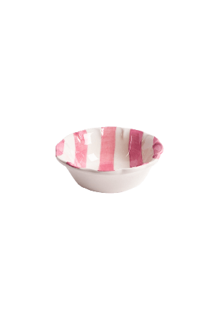 Pick A Poppy Stripe Liten Skål - 15 Cm Skålar Rosa