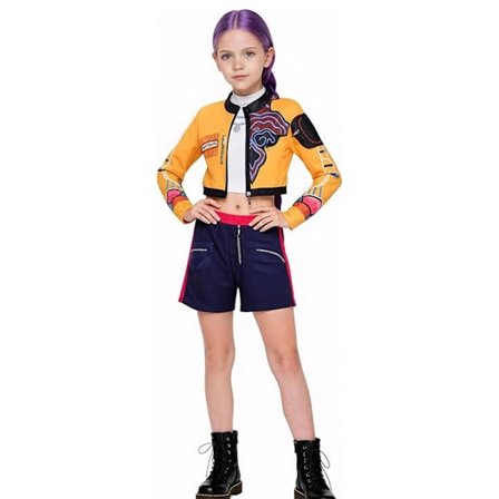 Demon Hunter Pop Sanger Kostume Kjole Udklædning Halloween Scene Outfit til Piger 100cm og 160cm høje Børn