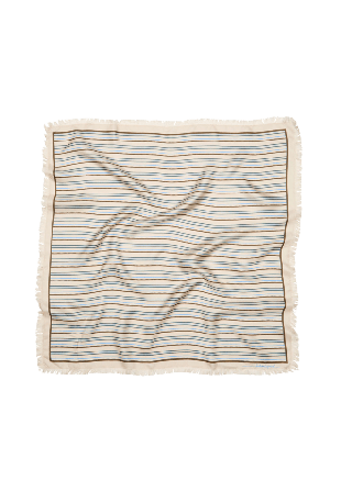 Becksöndergaard Scallopia Striped Sia Scarf Halsdukar & scarves Dam Vit 65 X CM