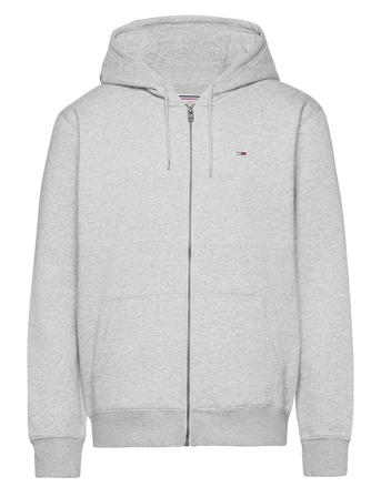Tjm Regular Fleece Zip Hoodie Hoodie Trøje Grå Tommy Jeans