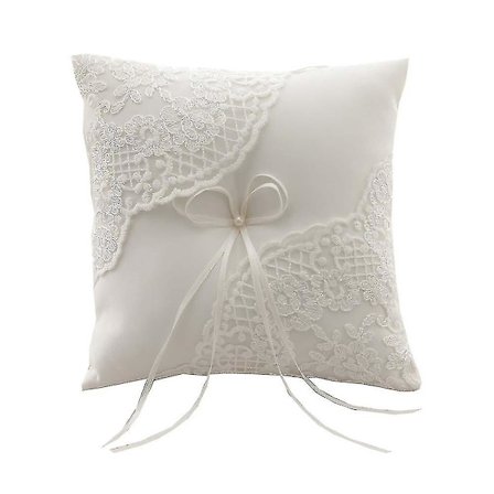 1 stk Bryllupsring Pude Blonder Perle Bryllup Brud Ring Pude Børne Bærer Ring Pude Bryllupsartikler Til Bruden