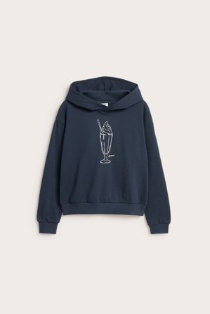 Kappahl | Hoodie med tryck Blå 158/164 | Blå