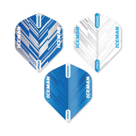 Red Dragon Darts Flights Gerwyn Price Ionic Selection Pack 9 Flights 100 Micron Extra Thick Professional Standard Blue/White/Silver