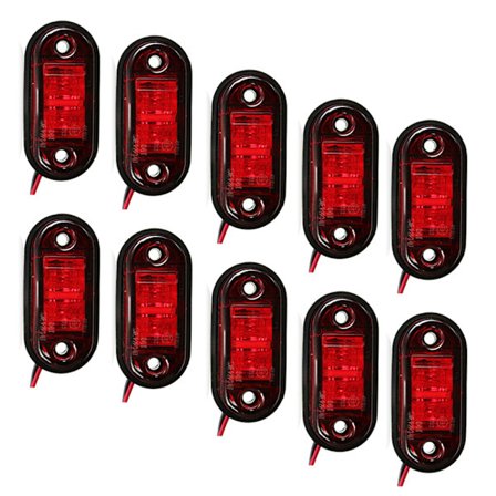 10 ST Varningsljus LED Diod Light Trailer Truck LED Red