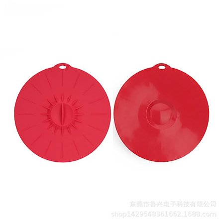 Silikonlock med sugpropp Silikonmatlock Silikonkopplock Återanvändbara dammskydd för skålar Tallrikar Grytor Ugnsformar(Röd)