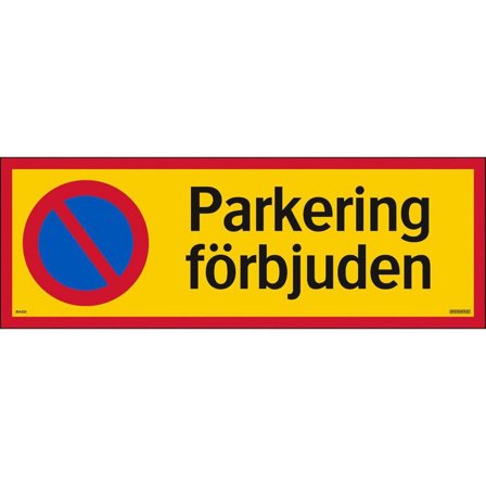 SYSTEMTEXT Skylt Parkering förbjuden alu 594x210 mm - Lyreco - Skyddsutrustning - Säkerhetsmärkning och skyltar - Skyltar