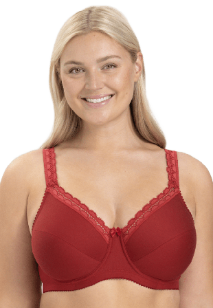 Miss Mary of Sweden Cotton Comfort Bh Dam Röd 85c