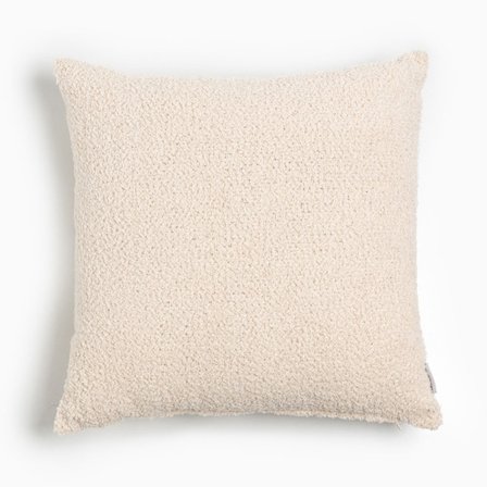 Dekorativ pude 50x50cm bomuld viskose hvid