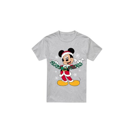 Disney Merry Christmas Musse Pigg T-shirt för män M Sport Heathe
