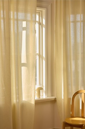 Jotex - Gardin Linblanding 2-pakke Smørgul - MILLY - Kjøp Multifunksjonsgardiner hos Jotex