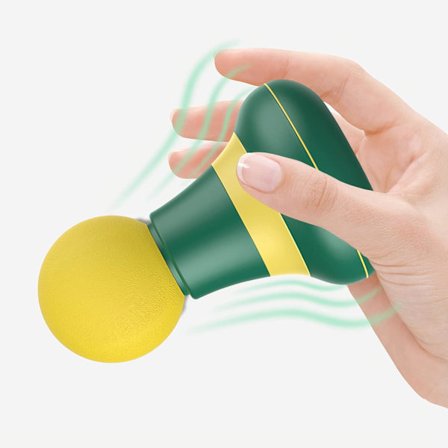 Kraftig håndholdt massasjeapparat (grønn) med 6 magiske vibrasjoner, ZQKLA