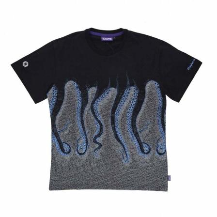 Octopus, T-Shirts Zwart, Heren, Maat:XS