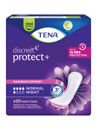 Tena Discreet Normal night, Normal night, 20 stk.