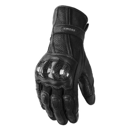 Kvinnor Motorcykel Handskar Lady Long Full Finger Scooter Black L