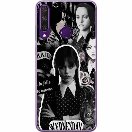 Huawei Y6p Genomskinligt Skal Wednesday Addams