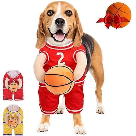Hunde Basketball Kostume, Basketballspiller Kostume til Hunde, Lille, Halloween (1RØD, Stor)