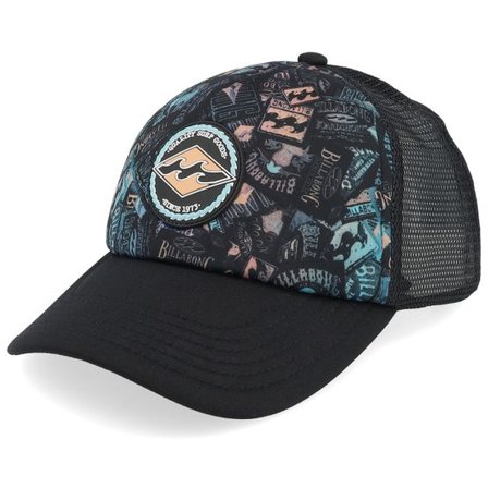 Billabong - Svart trucker Keps - Kids Diamond Multi Trucker @ Hatstore