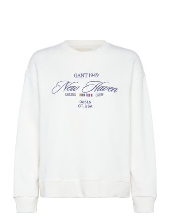 GANT Graphic C-Neck Sweat - White - L