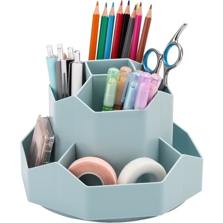 Pennställ, 9 Fack 360° Rotationsbar Penn- och Pennoorganisatör, De