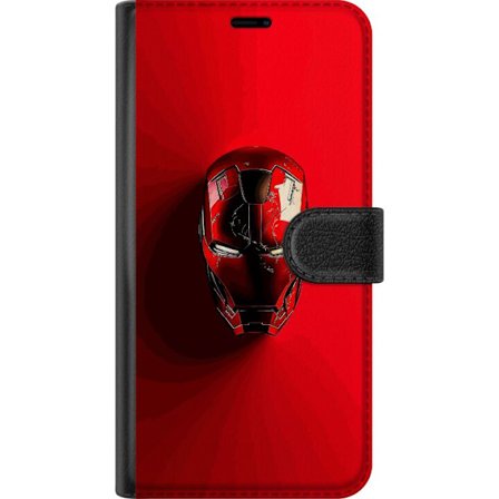 Kompatibelt Plånboksfodral till Xiaomi Xiaomi 15 Pro Marvel Iron Man mask poster Avengers Tony Stark röd hjälm superhero retro comic fanart design