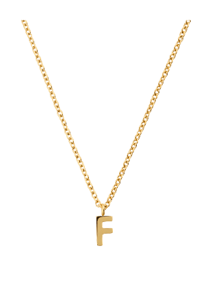Mockberg Petite Plain Letter F Gold Necklace Smycken & klockor Dam Guld ONESIZE