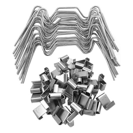 Rustfrie Stål Glassplate Festeklips Erstatning Praktiske Glassklips for Hage