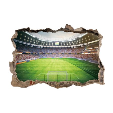 3D vægklistermærke til stue, 3D fodboldarena vægklistermærker,