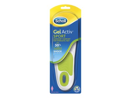 Scholl Gel Active Sport Såle Kvinne, 35,5-40,5, 1 par