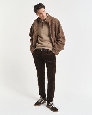 GANT - Slim fit corduroy chinos til herre rich brown