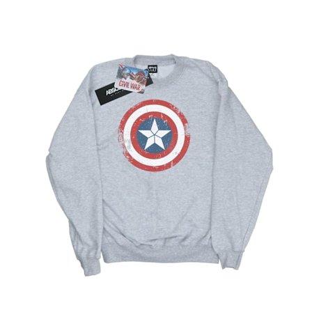 Marvel Boys Captain America Civil War Distressed Shield Sweatshirt