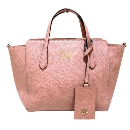 Gucci Vintage Pre-owned Leather Swing Tote Pink, Dame Vintage Tasker, Størrelse: ONE Size
