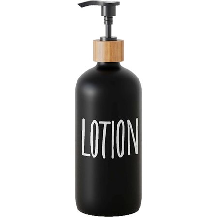 Påfyllningsbar 500ML Handpump Dispenser Svart 21x7cm För Vätskor Tvål Lotion