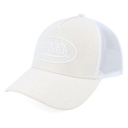 Von Dutch - Beige trucker Casquette - Oval Patch Glitter Grey/Beige Trucker @ Hatstore