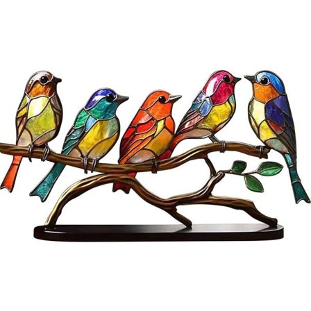 Fargerike fugler dekorasjon Fuglefigur 5 5 5