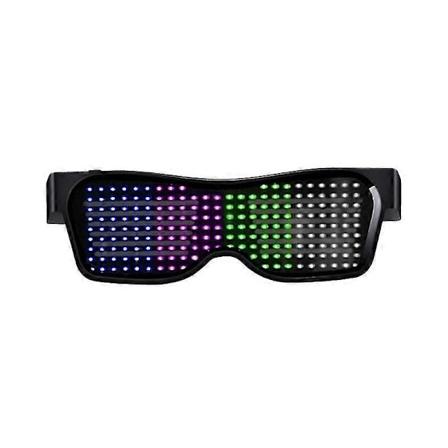 App-styrte Bluetooth LED-festbriller med tilpassede språk, USB-lading, blinkende lysende øyebriller, julekonsert-solbriller Four Colors