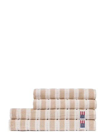 Lexington Home Striped Terry Towel Lt Beige/Off White - Beige - 100X150