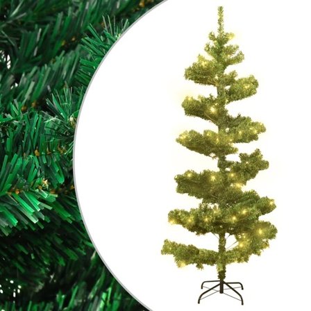 VidaXl Julgran Med Fot Slingrande Led Grön 150 Cm Pvc - Litenleker