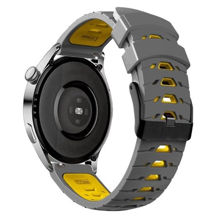 Samsung Galaxy Watch 5 (44mm) / (40mm) / Pro klockarmband i silikon med trapezhål - Grågul