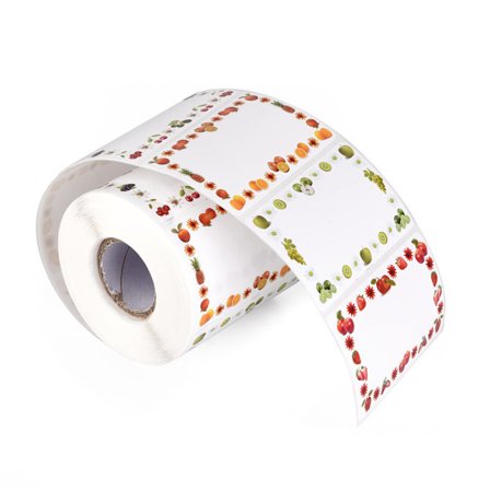 Bevaringsetiketter "Søte frukter", 500 stk - husholdningsetiketter med fruktdesign, ideelle for syltetøy etc.