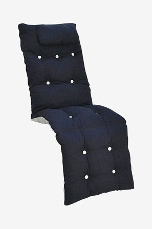 Fritab - Pude til Baden Baden , flock - Blå - Hynder til solstole & solsenge - Fra Homeroom