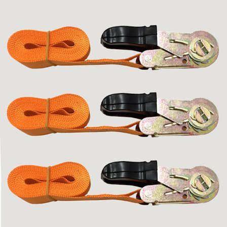 Tredelt sett med 1" jernbelagt fargeforsinket 2m surrestropp