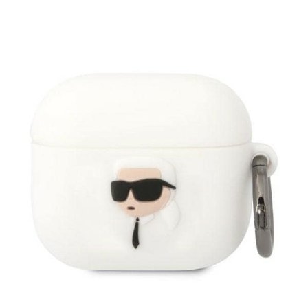 Karl Lagerfeld KLA3RUNIKH AirPods 3 skydd vit/vit Silikon Karl Head 3D