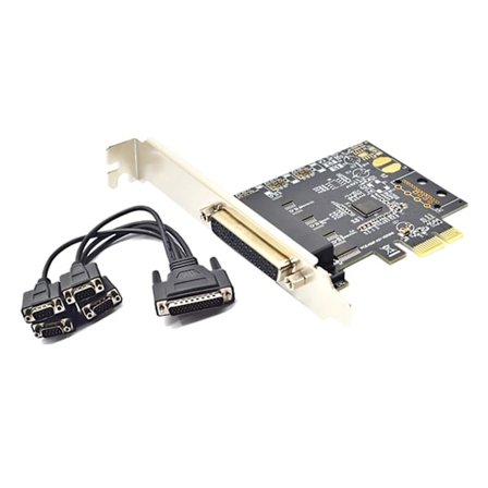 PCI-E seriell portkort Pcie till 4 seriell port RS232 9-pins industriell kontroll 4-portars expansionskort AX99100 med kabel