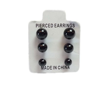 Örhängen 3-Pack Svart