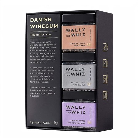 Wally and Whiz The Black Box 420 g, Gaver, Gaveæsker, Mad & Helse Gaveæsker