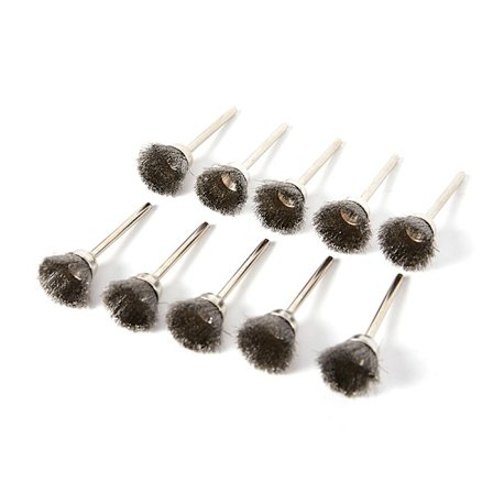 10 stk stålbørster metall rustfjerning stål stålhjul polerer