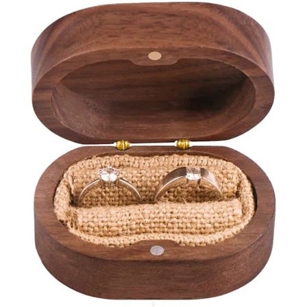 Ringeæske træ ringeæske forlovelsesknude ringeholder valnød